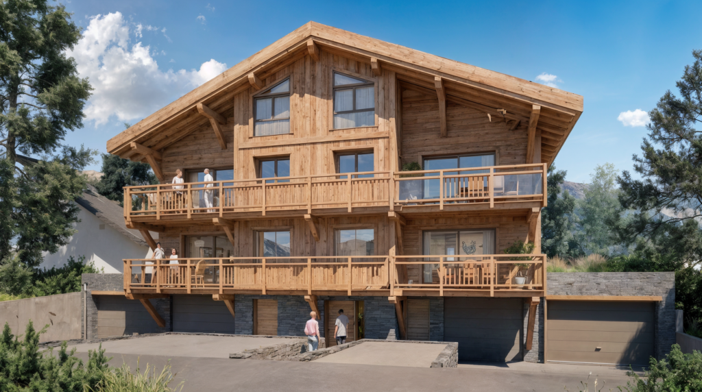 Perspective chalet Hermine Huez